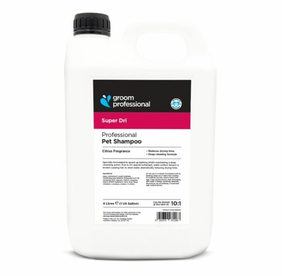 Groom Professional Super Dri Shampoo, 4l - šampūns, kas ievērojami samazina žūšanas laiku